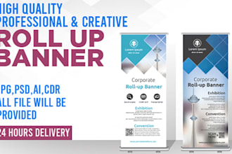 do outstanding roll up, retractable, vertical stand banner