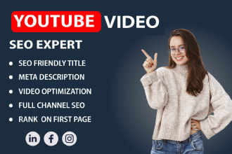 do youtube growth manager and video SEO expert