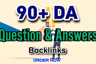 do 90 da question and answer high quality backlinks