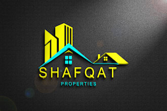 design 3d real estate and construction logo for your brand