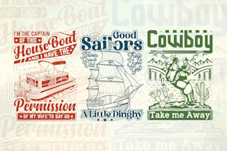 create retro vintage t shirt designs