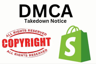 send copyright takedown notice to shopify under dmca law