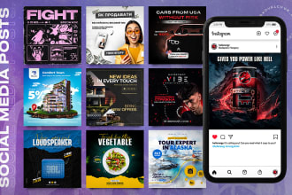 design social media post, facebook ads banner, instagram post
