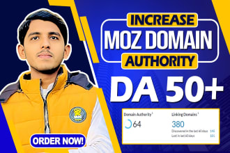 increase moz da domain authority 50 plus with authority backlinks