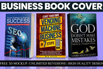 do business book cover, amazon kdp and ebook cover in just 3 hrs