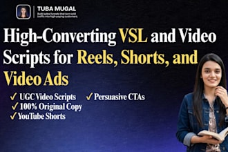 do vsl and script writing for youtube shorts, meta ads, tiktok, and insta reels