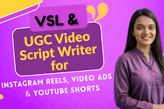 do vsl and script writing for youtube shorts, meta ads, tiktok, and insta reels