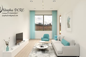 do your interior design rendering and furniture placement