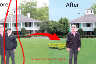 do remove object , person or add people from photo and extend background