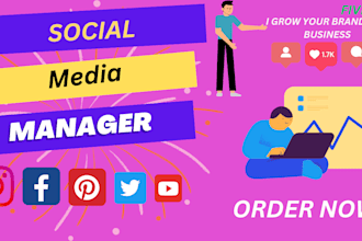 be your social media manager and professional marketer
