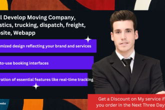 moving company, logistics trucking, dispatch, freight, transport website, webapp