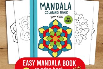 design a book of easy mandalas for children