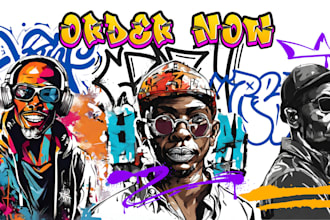 design any graffiti style artwork for tshirts,walls and more