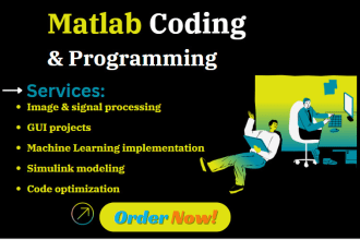 do matlab programming, simulink, gui, image and signal processing