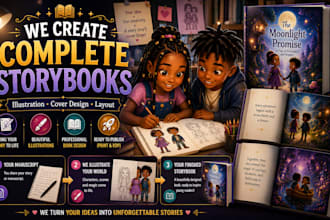 do children story book illustration, 3d children book illustration