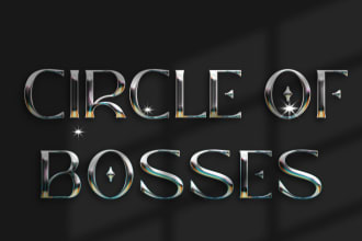 transform your logo or text into 3d metallic chrome effect