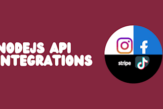 do nodejs API integrations, facebook, google, instagram, tiktok API