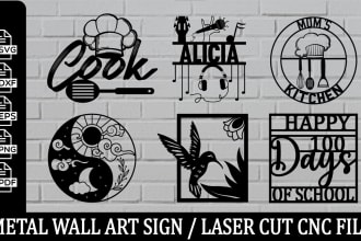 design custom metal wall art sign, teelaunch, laser cutting cricut,dxf