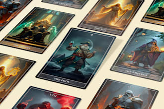 design unique tarot, oracle or playing cards