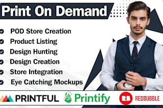create print on demand store on printify and printful integrate etsy and shopify