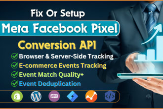 setup facebook pixel conversion API, fix meta pixel, server side tracking by gtm