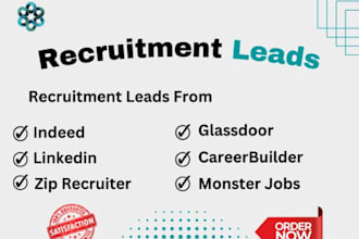 scrape recruitment leads from indeed company, and email find