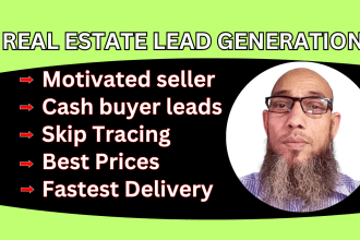 be motivated seller real estate leads  and scrip tracing