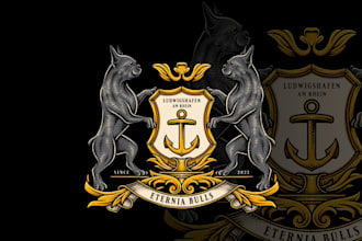 create modern emblem, family crest, crown logo within 6 hours
