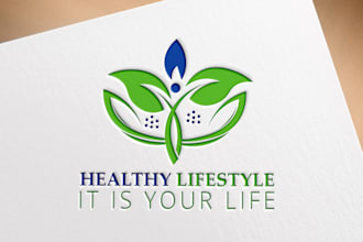 provide unique natural yoga health wellness or holistic and massage logo