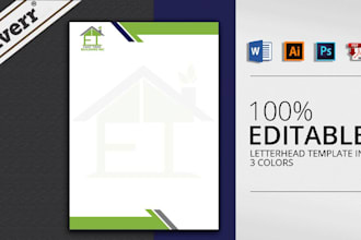 do creative editable letterhead design