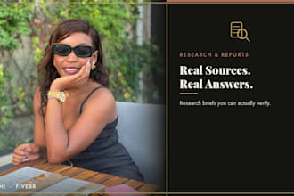 write quality research reports or briefs