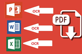 convert 3 pdfs,scan to word,powerpoint with ocr support
