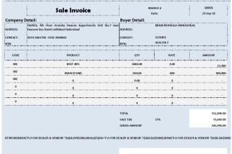 make auto invoices generating system in ms excel
