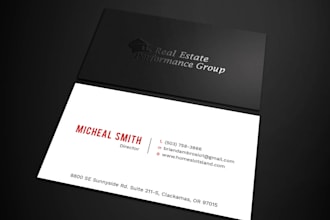 do create 3 different real estate business card design