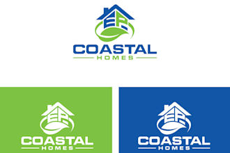 do modern modern custom home builder logo design