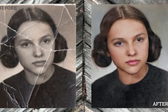 professionally restore, colorize and repair your old photos