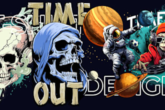 do unique and amazing cartoon t shirt design