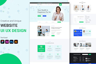 do web UI UX design and website template in figma or xd