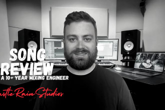 as a mixing engineer, listen, critique, and give feedback on your song