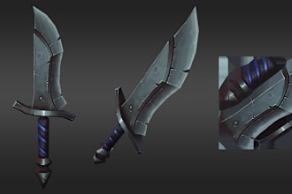 create low poly hand painted 3d assets for game or project