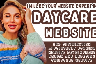 design, redesign daycare website child care shopify website kindergarten website