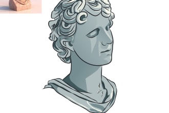 draw your photo into sculpture style