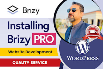 create a wordpress website using brizy pro builder