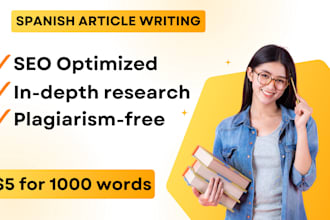 write SEO posts and articles in spanish