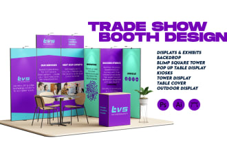 design print ready trade show booth and backdrop for exhibition display