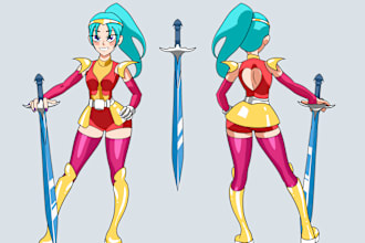 create cartoon character design sheets