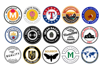 design circle logo, vintage, stamp, badge, round and circular for your business