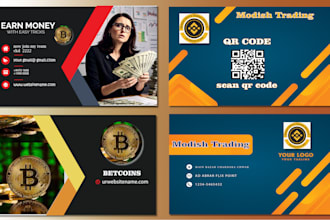 design professional business card with qr code