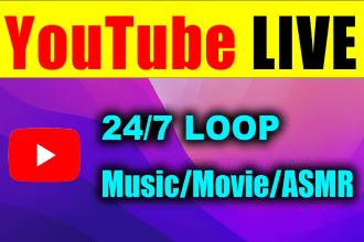 setup youtube live stream for 24 hours 365 days non stop
