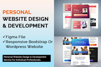 design and develop responsive personal website for you
